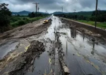 reparo em erosão na Dutra