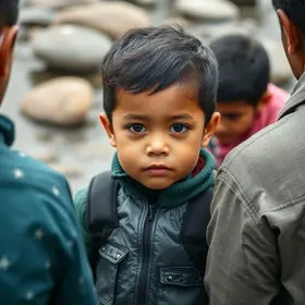 criança de oito anos resgatada