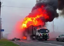 explosão caminhão Via Dutra