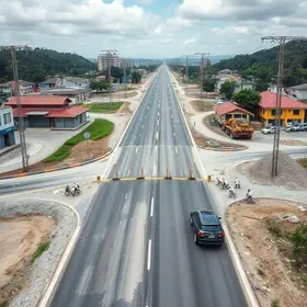 obra na Rodovia Mogi-Dutra