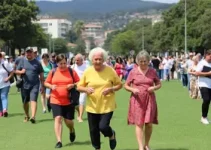 caminhada em prol do idoso