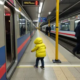 criança cai entre trem e plataforma