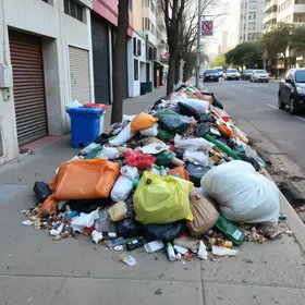 lixo acumulado na Zona Norte de SP